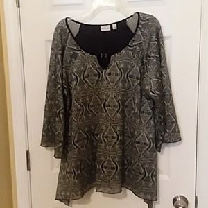 ❤SALE!! Kim Roger's Black/White Blouse